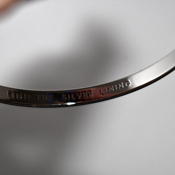 kate spade new york Find Silver Lining Bangle Bracelet in Silver #WBRU9167 NWT - Picture 3 of 5